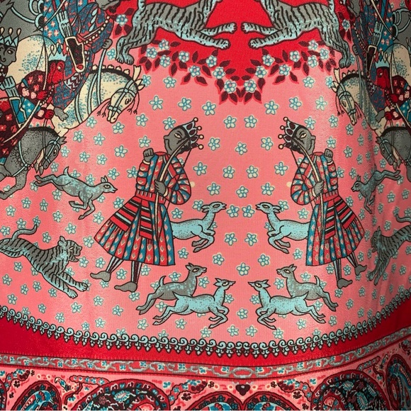 Vintage Vibrant Artsy Reversible Bomber Jacket Quilted - Picture 7 of 15